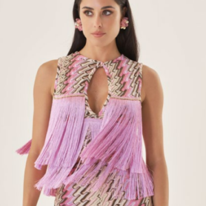 Top con frange in cotone rachel  4319064- PHO Firenze