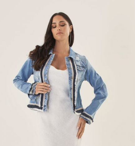 Giacca in denim con frange 4319147 - PHO Firenze - immagine 2