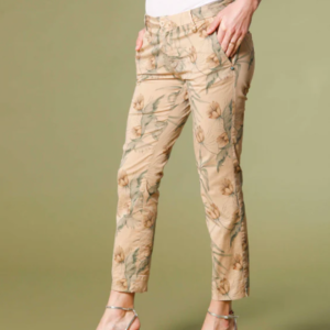 Pantalone chino stampa floreale in tencel Jaqueline Curvie- MASON'S