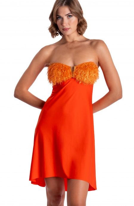 Mini abito a fascia Plumage PE093A - Pin-Up Stars - immagine 3