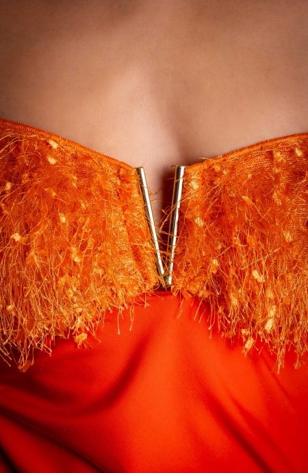 Mini abito a fascia Plumage PE093A - Pin-Up Stars - immagine 5