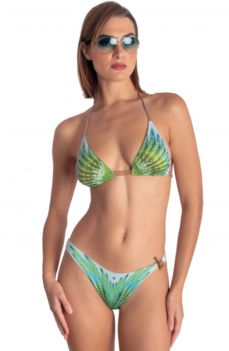 Bikini triangolo con borchie stampa wings PE030SG - Pin-Up Stars - immagine 5