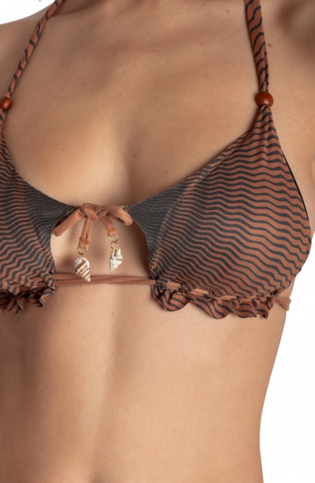 Bikini triangolo dainetto stampa tiger sun PE053F - Pin-Up Stars - immagine 2