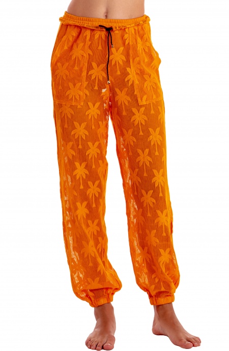 Pantalone jogger ricamo palme PE165PA- Pin-Up Stars - immagine 5