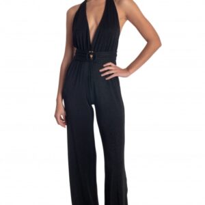 Tuta in lurex con profonda scollatura e schiena nuda PE112TU- Pin-Up Stars