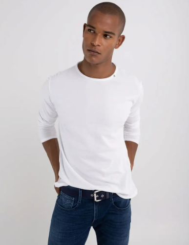 T-shirt girocollo in jersey di cotone M3592 .000.2660- Replay - immagine 2