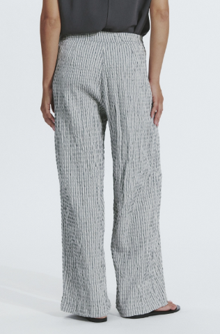 Pantalone goffrato a righe in misto cotone e viscosa ZA101- Transit Par Such - immagine 6