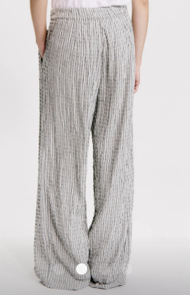 Pantalone goffrato a righe in misto cotone e viscosa ZA101- Transit Par Such - immagine 8