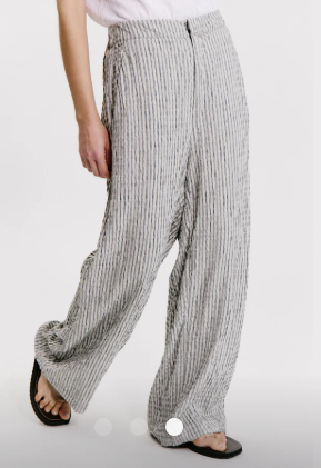 Pantalone goffrato a righe in misto cotone e viscosa ZA101- Transit Par Such - immagine 4