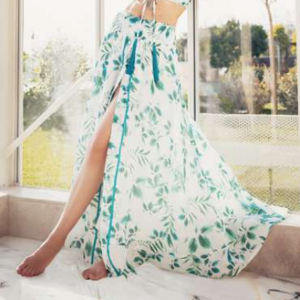 Gonna lunga con bottoni in ramie 4321004 - PHO Firenze