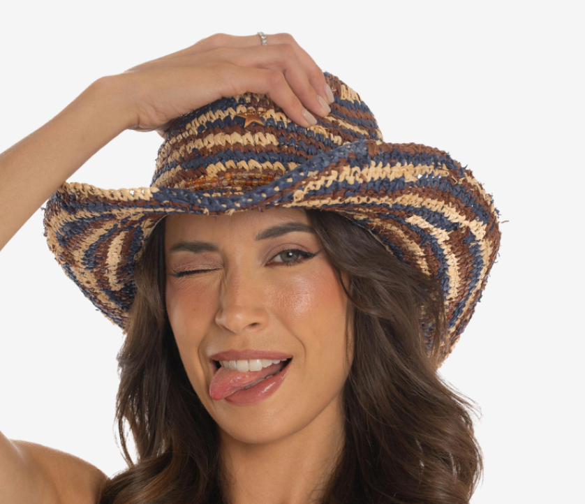 Cappellino Rafia Cow Boy PF320 - Pin-Up Stars - immagine 5