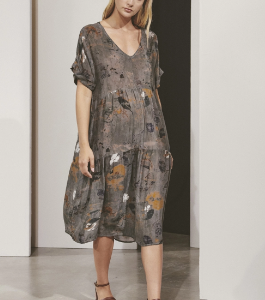 Abito in georgette di viscosa stampata 1014.CFDTRZY343 - Transit Par Such