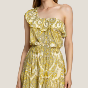 Abito corto monospalla con balza cote d'azur style 125WCUAC5087- 4Giveness