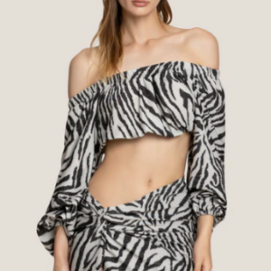 Top scollo a barca zebra night 125WCUTP4815- 4Giveness