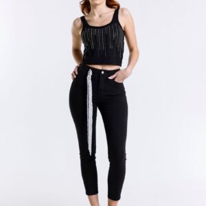 Top crop con strass M10 268TP - Met