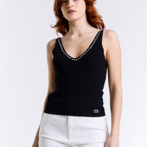 Top in maglia con strass M10 280MG - Met