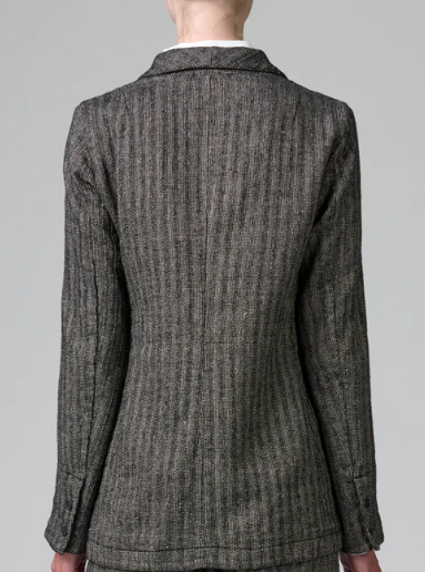 Giacca regular fit in misto lana stretch a spina di pesce BA103 - Transit Par Such - immagine 4
