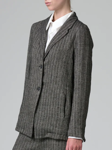 Giacca regular fit in misto lana stretch a spina di pesce BA103 - Transit Par Such - immagine 5