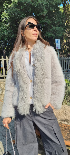 Giacca in ecofur con inserto in pelliccia 4324065 - PHO Firenze - immagine 4
