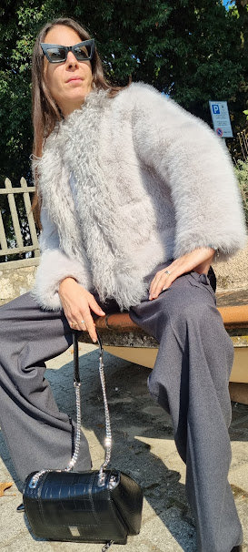Giacca in ecofur con inserto in pelliccia 4324065 - PHO Firenze - immagine 8
