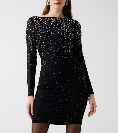 Mini Abito con strass all over 6RGK006357A - MARCIANO - immagine 5