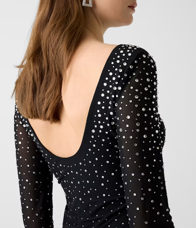 Mini Abito con strass all over 6RGK006357A - MARCIANO - immagine 6