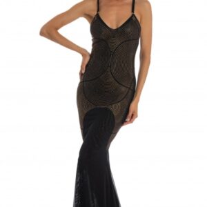 Abito tubino strass 33 giri PG153A - Pin-Up Stars