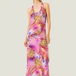 Abito lungo pink butterfly 126WBWBK5864 - 4Giveness