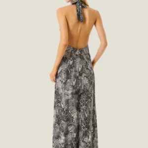 Abito lungo schiena scoperta animalier resort 126WRWAL5764- 4Giveness