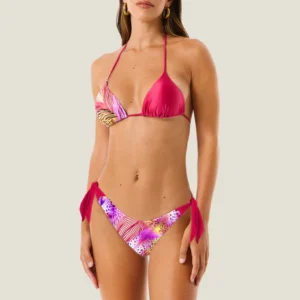 Bikini triangolo e slip m. pink butterfly 126WBWBK6244 - 4Giveness