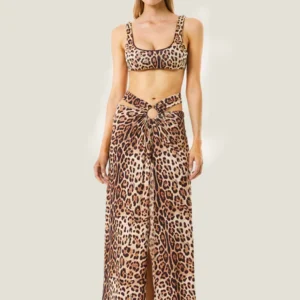 Gonna lunga exchange leo con spacco e anello 126WBWBK5925 - 4Giveness