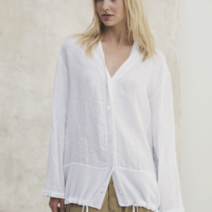 Camicia in lino con inserti in viscosa CE144 - Transit Par Such