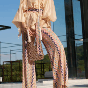 Pantalone a campana in tessuto rachel - PHO Firenze