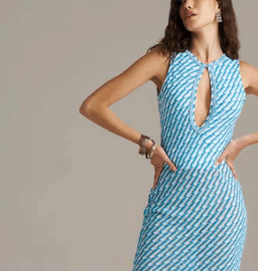 Abito lungo con spacchi laterali in tessuto rachel- PHO Firenze