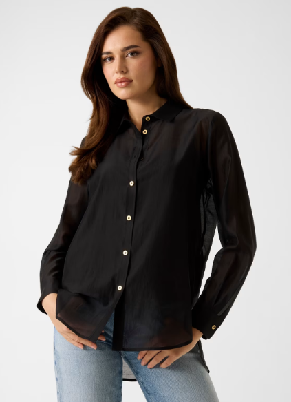 Camicia asimmetrica in lyocell G6GH23W2198 - MARCIANO - immagine 9