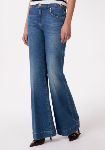 Pantalone In Denim Flare GAABW09502- Gaelle Paris - immagine 2