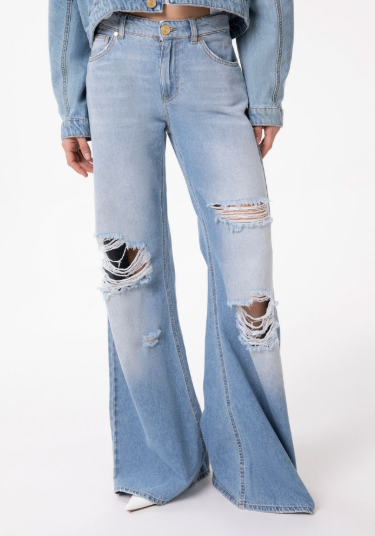 Pantalone In Denim Wide Leg Regular GAABW09509- Gaelle Paris - immagine 2