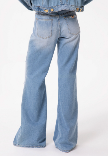 Pantalone In Denim Wide Leg Regular GAABW09509- Gaelle Paris - immagine 3