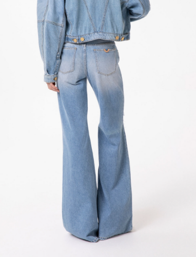 Pantalone In Denim Wide Leg Regular GAABW09509- Gaelle Paris - immagine 6