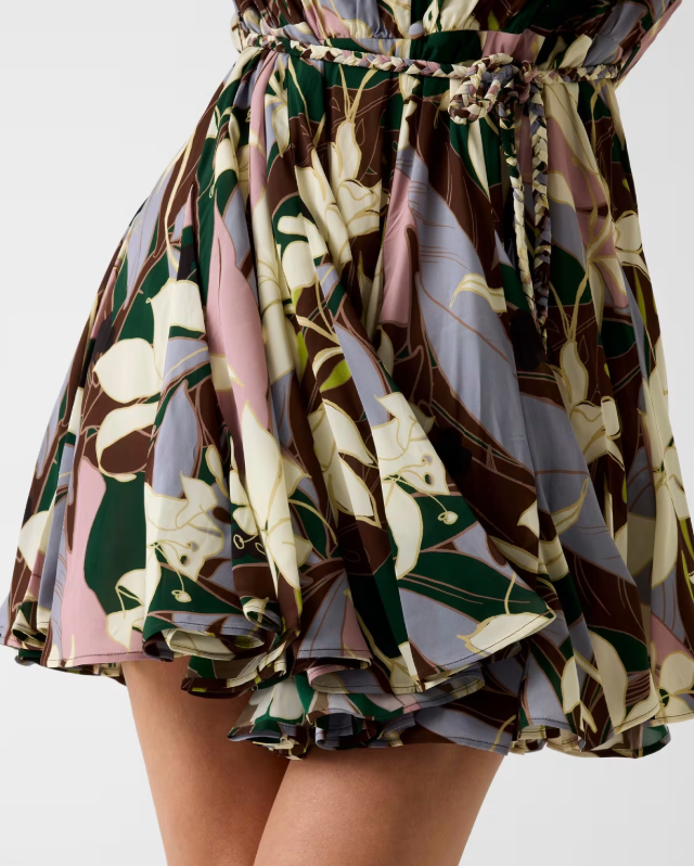 Mini dress in viscosa stampata con gonna a ruota G6YK31 W3222 - MARCIANO - immagine 4