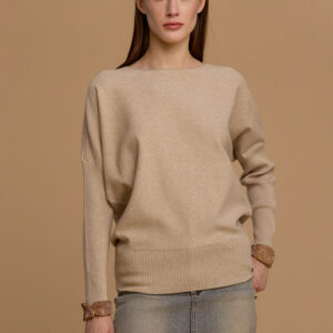 Maglia scollo barca e micro paillettes 263NS160 - No Secrets Milano