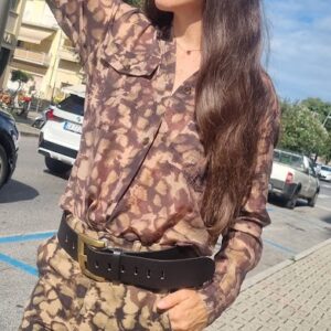 Camicia in mussola fantasia camouflage - MASON'S