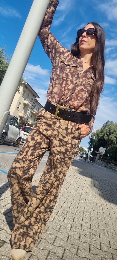 Camicia in mussola fantasia camouflage - MASON'S - immagine 7