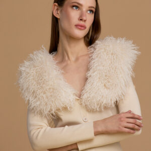 Cardigan con collo in eco mongolia 263NS144 -  No Secrets Milano