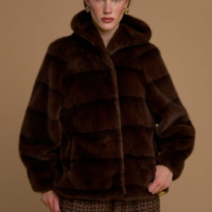 Eco fur con cappuccio 263NS110 -  No Secrets Milano