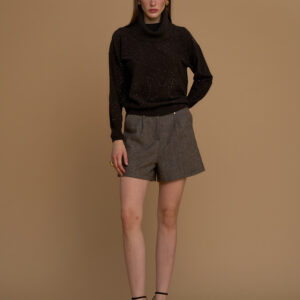 Maglia collo alto con micro paillettes 263NS159 -  No Secrets Milano