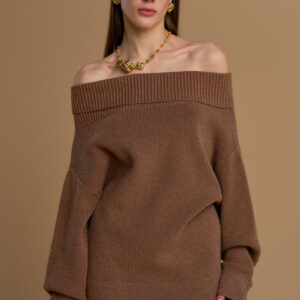 Maglia con scollo a barca in filato lurex 263NS179 -  No Secrets Milano