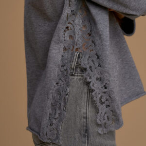 Maglia spacchi laterali in pizzo 263NS228 -  No Secrets Milano