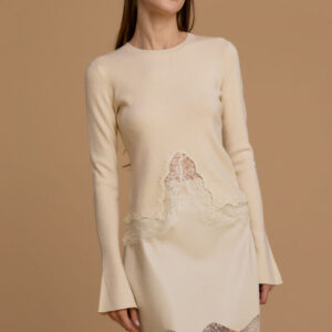 Maglia con spacco e dettagli in pizzo 263NS030 -  No Secrets Milano