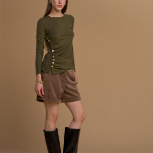 Maglia goffrata con bottoni 263NS150 - No Secrets Milano